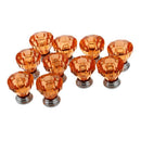 10PCS Amber Acrylic Drawer Pull Knob Cabinet Wardrobe Cupboard Bin Door Han X6E1