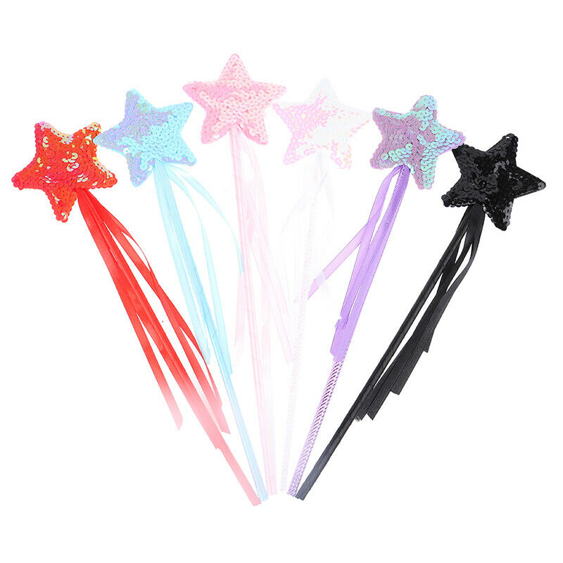 2Pcs Cute Five Pointed Star Fairy Magic Wand Magic Stick Party Toys for Kids Hn