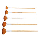 5 Pcs/Set Fan Paint Brush Set Artist for Acrylic Painting Watercolor Oil