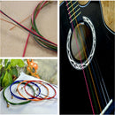 6PCS Stylish Lots Steel Rainbow Colorful Color Strings for Acoustic Guitar Gift