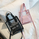 Fashion Women Transparent Bag Clear Pvc Small Tote Messenger Bags Holograph
