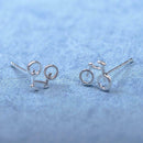 Creative Women Girls Mini Bicycle Ear Stud Geometric Earrings Jewelry Gift