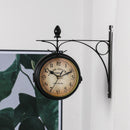European-Style Double-Sided Wall Clock Creative Classic Clocks Monochrome