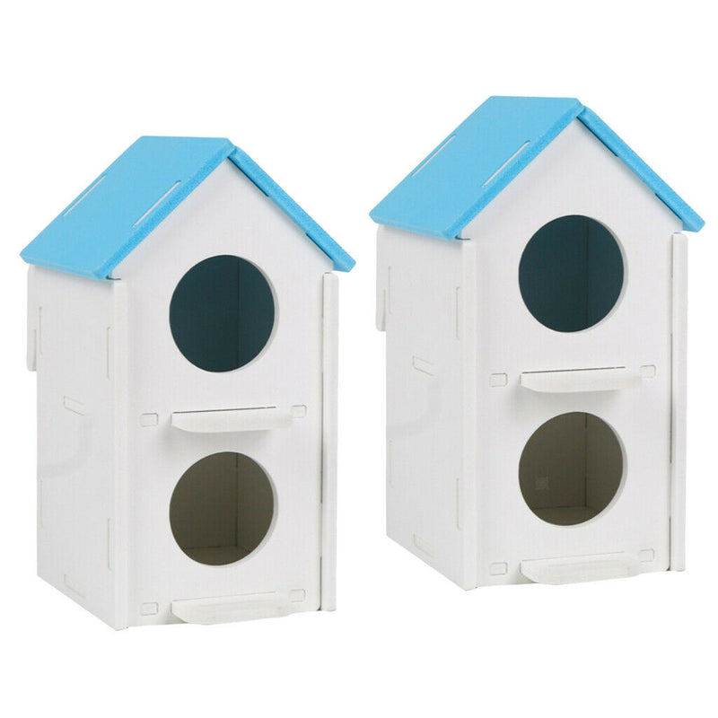 2X 2 Layer Bird Breeding Box Bird House Outdoor Garden Decorative Pet Birdhouse