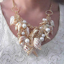 Ladies Necklace Sweater Chain Beach Starfish Conch Shell Pendant Jewelry Z5U8