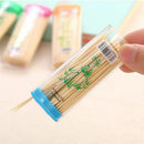 1 Box Portable Disposable Bamboo Wooden Cocktail Toothpicks Double Sided Travel