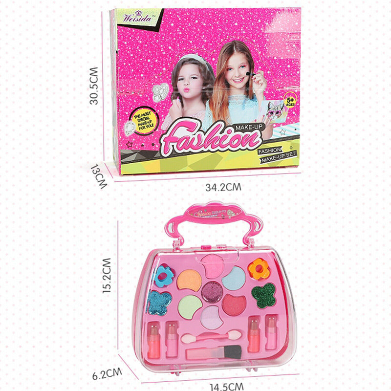 Girls Makeup Set Palette Handbag Kids Play Eyeshadow Pretend Play Style 1