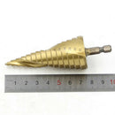 4-32mm 1/4" Titanium Step Drill Bit for Plastic Wood Metal Brass Aluminum