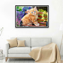 5D DIY Full Drill Diamond Painting Sitting Cat Cross Stitch Embroidery Kits