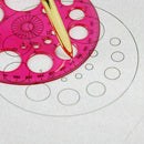 1PC 360 Degree Protractor All Round Ruler Template Circle SH Drafting Schoo R2D0