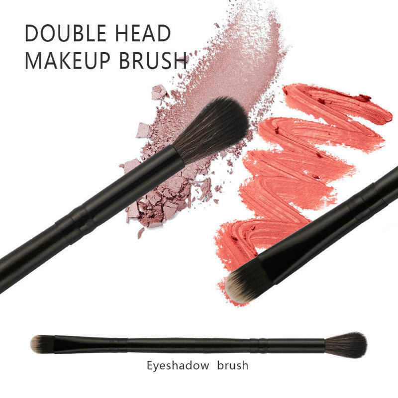 5pcs Pro Double-Head Makeup Brushes Set Eyeliner Eye Shadow Cosmetic To GYH