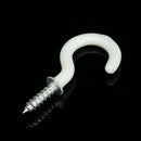 20x PVC Coated Stainless Steel Screw In Cup Hooks Ring Plant Jewelry Hanger