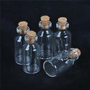 5PCS 5ML Clear Mini Small Cork Stopper Glass Vial Jars Containers Bottles -Q