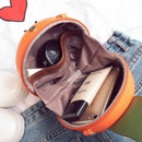 Fruit Orange Shaped Women Pu Leather Clutch Purse Cross Body Bag