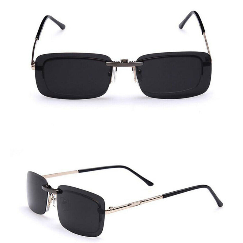 Pack of 2 Clip on  Up Sunglasses UV400 Night Vision Driving Fishing Eyewear