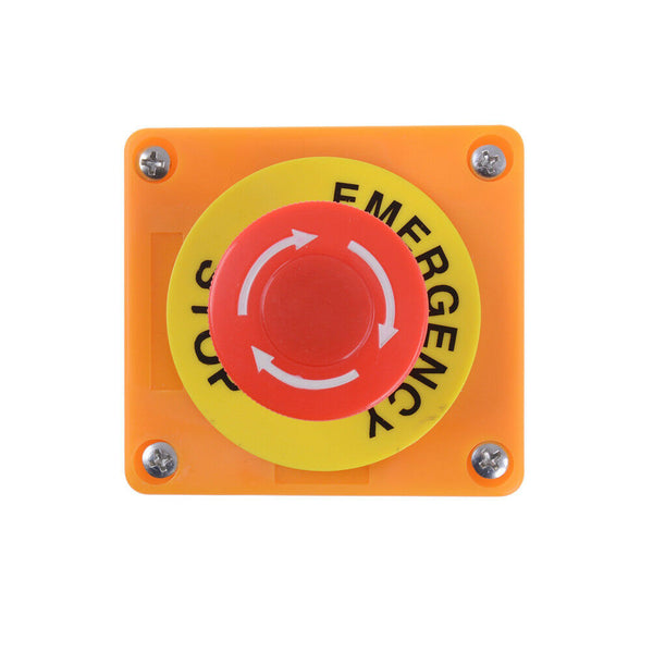 Red Sign Mushroom Emergency Stop Push Button Switch Station 1 NO 1 NC  Lt