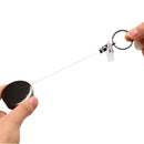 1pc Retractable Badge Holder Reel Name Card Keychain Metal ID Belt Clip Keyr Kw