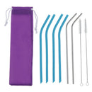 Set of Reusable Straws Extra Long Straws High/Low Temperature Resisatant