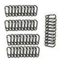 50x Mini Alloy Key Buckle Snap Spring Clip Hook Carabiner Keychain Gray