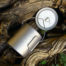 750ml Camping Hanging Stock Portable Camping Hiking Backpacking Hanging Stockpot