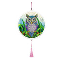 Owl DIY Diamond Painting Pink Tassels Special Shape Drill for Home Pendants