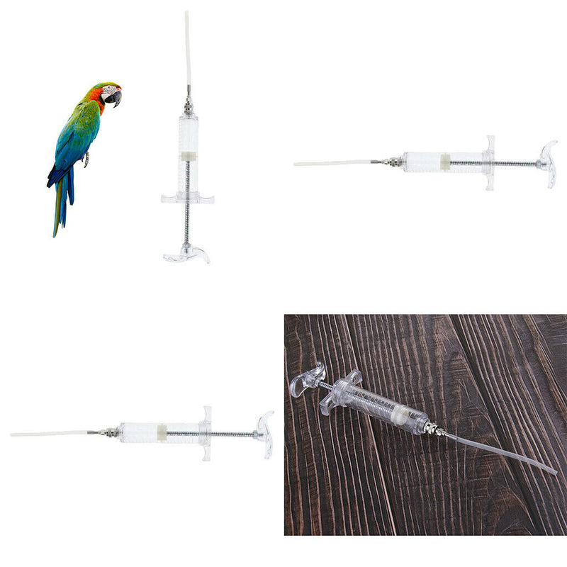 2pcs Parrot Bird Nestling Feeding Syringe Liquid Food Feeder 20ml M