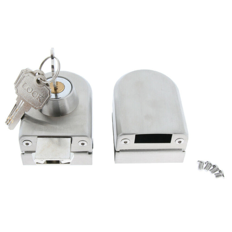 Stainless Steel Glass Door Lock Contemporary Door Lock With Keys