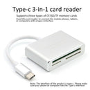 3 in1 USB 3.1 Type C USB-C to SD/CF TF Card Reader Adapter For Macbook Notebook