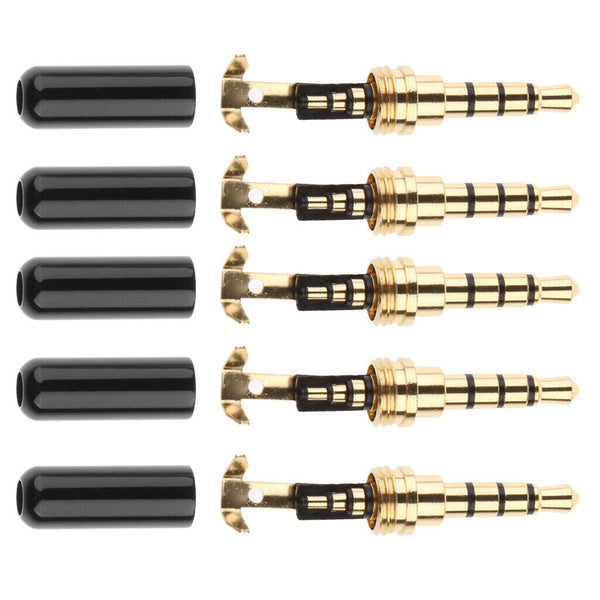 Set of 5 Universal DIY 3.5mm Audio Plug Head for earphone Headset