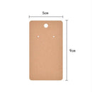 100Pcs 5 x 9Cm Kraft Paper Blank Jewelry Display Card Cardboard Earring Pac T3N8