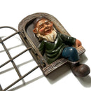 Elf Out The Door Tree Hugger Fun Old Man Tree Sculpture Outdoor Yard