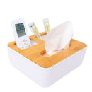 Wooden Tissue Box Holder Remote Control Pen Desk Storage Box For Home And