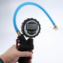 Air Tire 200Psi Pressure Inflator Gauge Chuck Air Compressor Hose with Dial