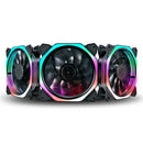 Silent Cooler 120mm Dual Halo Hydraulic Bearing CPU Cooling Fan (Multicolor