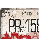 Paris Car License Retro Metal Tin Sign Plaque Picture Bar Pub Man Cave