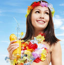Lots 12X Hawaiian Lei Leis Flower Necklace Garland For Tropical Beach Party UK