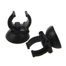 2 Pcs Black Suction Cup Airline Clips Holders for Aquarium