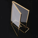 2 Pcs 4x6 Clear Glass Picture Frames with Locket Closure, Self Standing Bronze