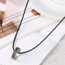 20 Pcs Black Wax line String Chain Cord For Necklace With Clasp (Black)