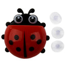 Convenient Bathroom Toothbrush Stuff Ladybug Wall Suction Holder-Red
