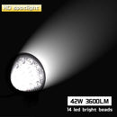 Car Truck Round LED Work Spot Light Flood Driving Lamp 42W 6500K 12V 24V