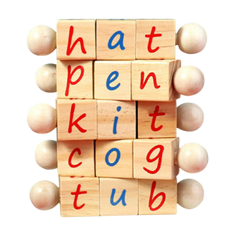 Kids Alphabet Spelling Words Games Spell Word Building Block Educational Toys