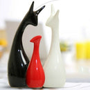 Nordic modern ceramic crafts Decoration / ornaments ...(Matte - deer Family G9Z2