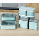 3 IN1 Kids Lunch Box Wheat Straw Box Microwave Food Fruit Storage Container