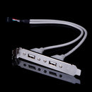 1Pc 2 Port USB2.0 Rear Panel Expansion Bracket to Motherboard USB HeaderAdapteOZ