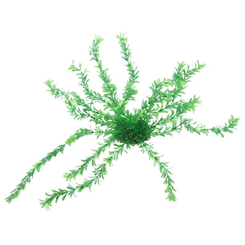 40cm Plastic Green Leaves Underwater Plants Decoration for Fish Tank Aquari L4K9