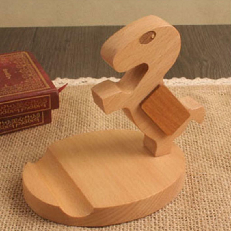 Wood Universal Cell Phone Desktop Stand Holder For Phone Tablet- Cute Horse