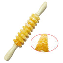 Massage Roller Stick Plastic Wheel Wood Handle Health Massager 9 Rollers f. Body