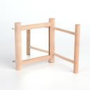 Bird Mirror & Perch Wooden Interactive Bird Toys Budgie Canary Cockatiel Finch F