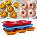 Silicone Donut Mould 6 Cavity Non-Stick Full-Sized Safe Baking Tray Maker Pan 3C